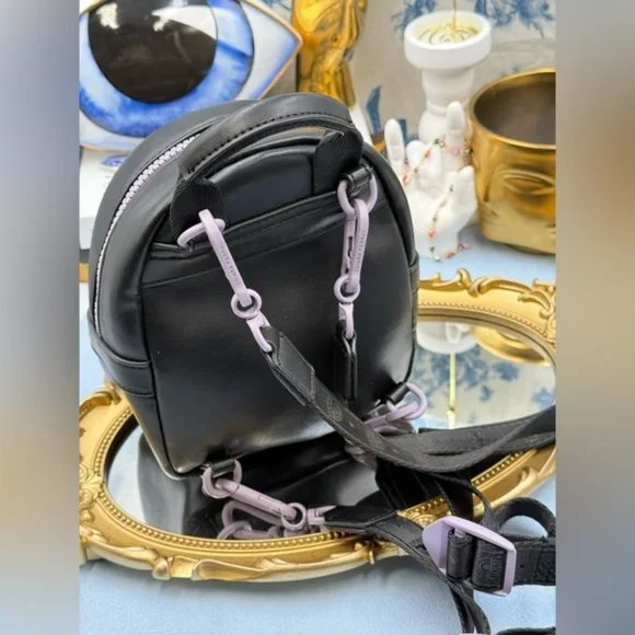 🆕 CHIARA FERRAGNI 🧿 NWOT Eye Star Mini Backpack, Black & Lilac - Picture 7 of 14